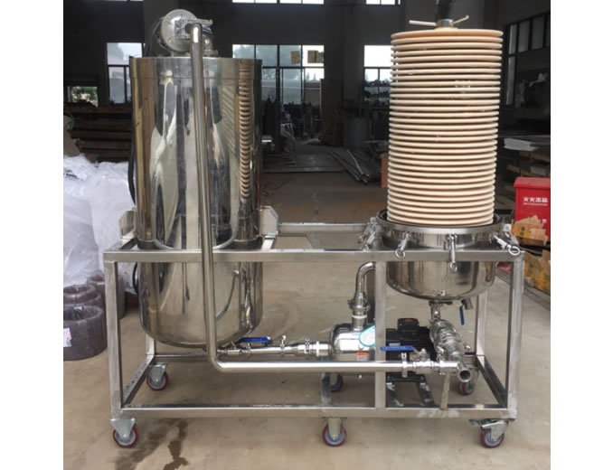 不鏽鋼盤式矽藻土白酒過濾機